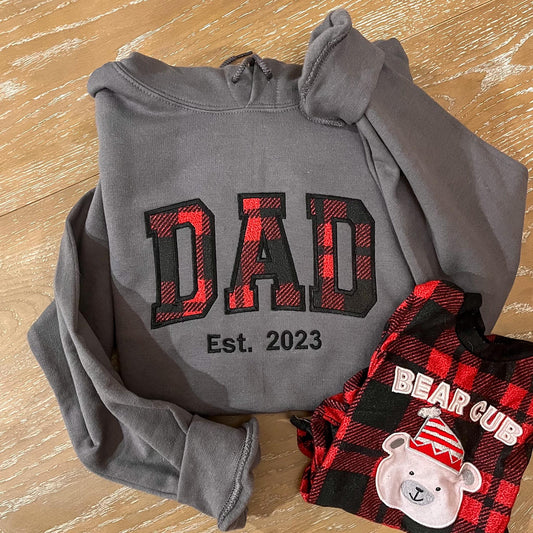 Dad Baby Clothes Applique Hoodie- Personalized Applique Keepsake