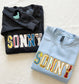 Custom Text Sweatshirt with Baby Clothes - Personalized Applique Keepsake Crewneck