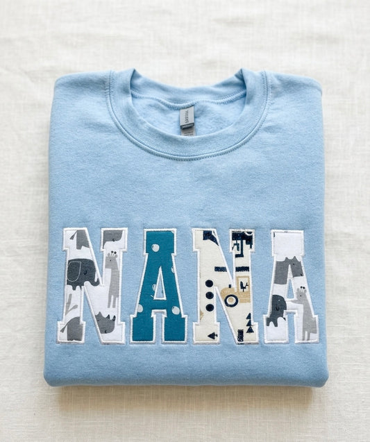 PAPA Sweatshirt with Baby Clothes - Personalized Applique Keepsake Crewneck (Copy)