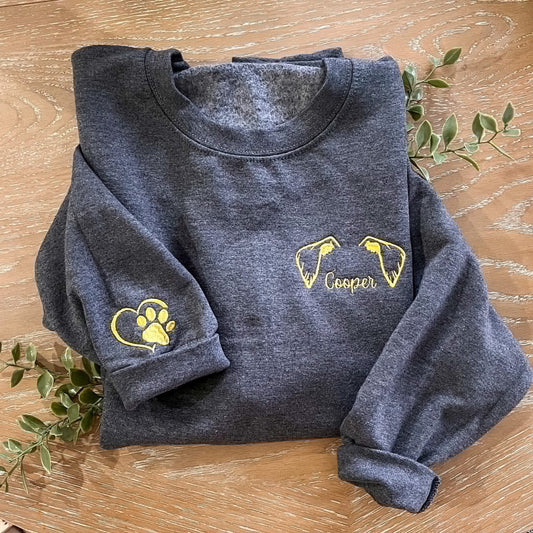 Custom Dog Ear Sweatshirt Crewneck