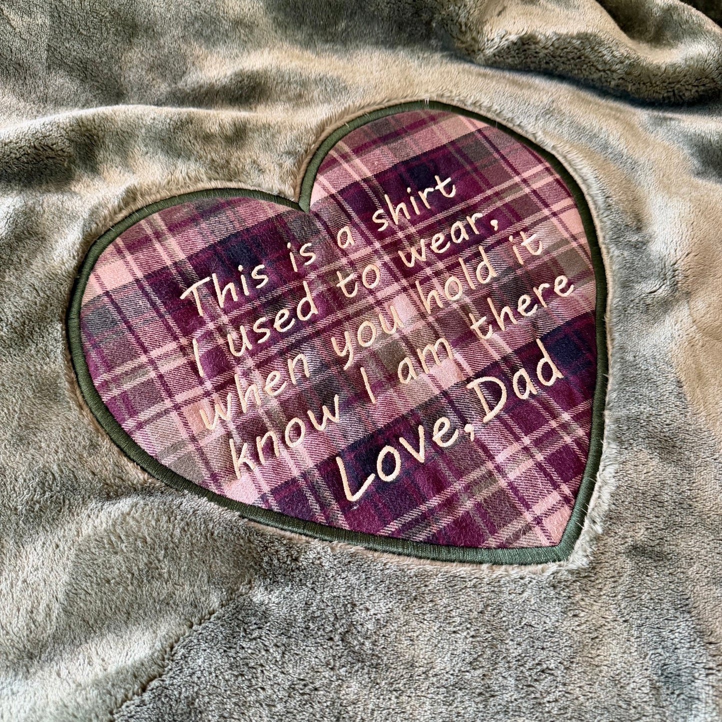 Memory Blanket with Clothing Applique