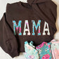 Mama Sweatshirt with Baby Clothes - Personalized Applique Keepsake Crewneck