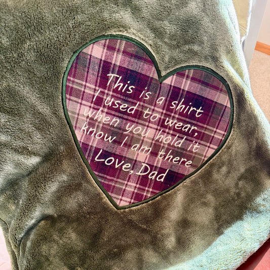 Memory Blanket with Clothing Applique