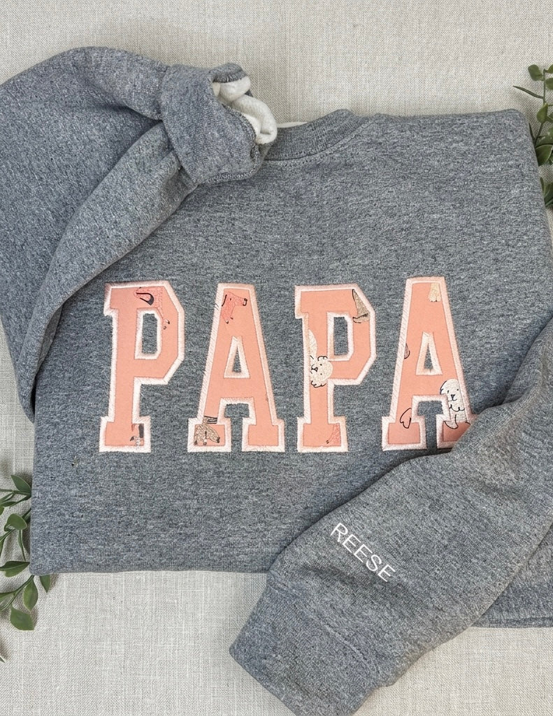 Little Sips Custom Embroidered Father's Day Keepsake Sweatshirts
