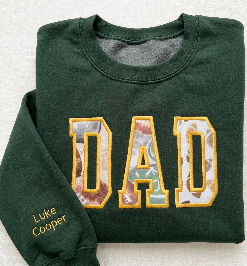 Little Sips Custom Embroidered Father's Day Keepsake Sweatshirts