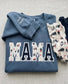 Mama Sweatshirt with Baby Clothes - Personalized Applique Keepsake Crewneck