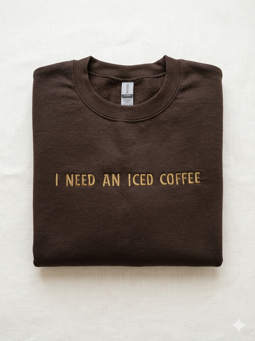 I need an iced coffee Sweatshirt Crewneck